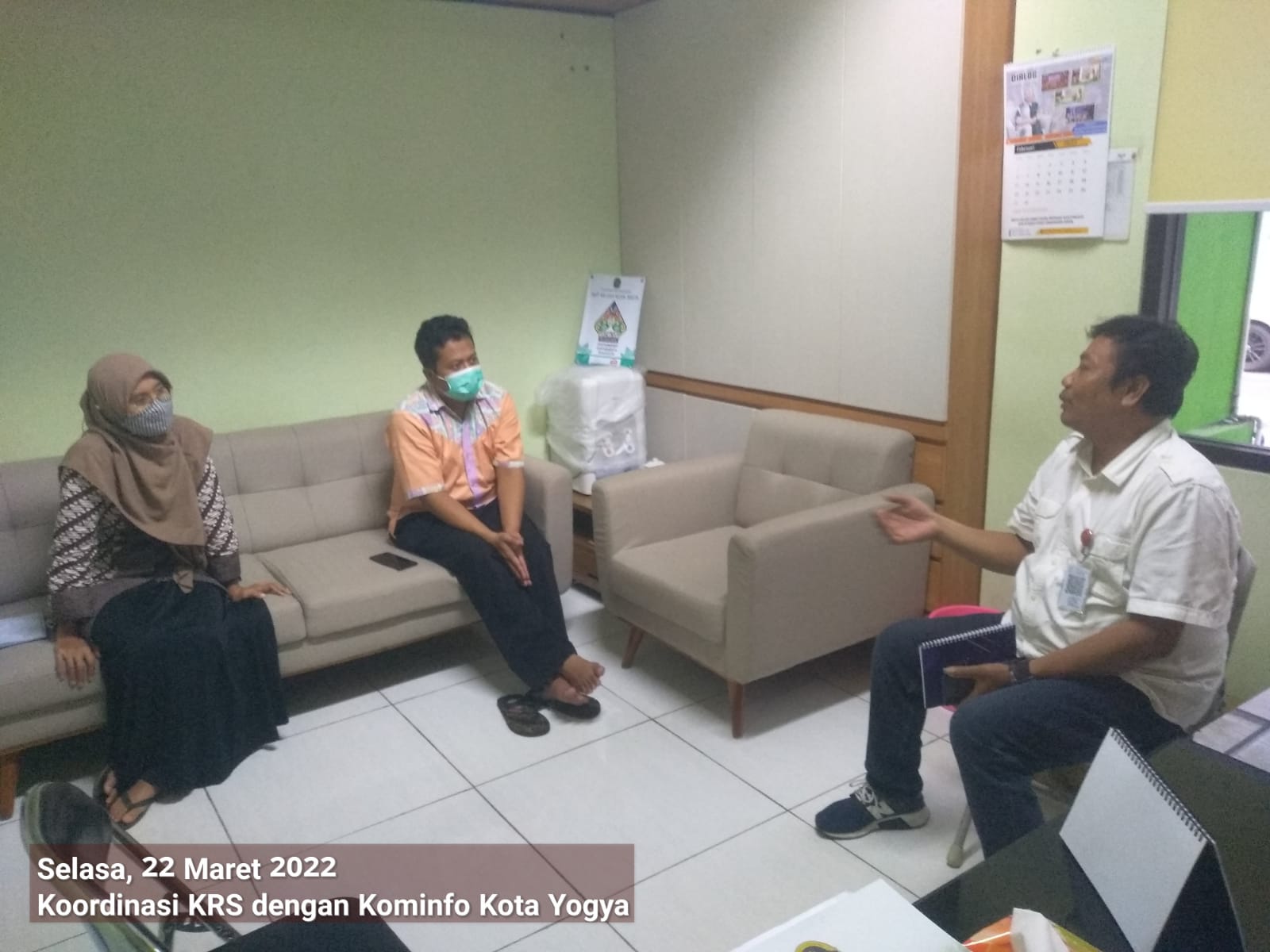 Koordinasi terkait Penyebarluasan Informasi Klinik Rumah Swadaya dengan Kominfo Kota Yogyakarta
